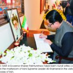 KP Governor Records Condolences at Iranian Embassy