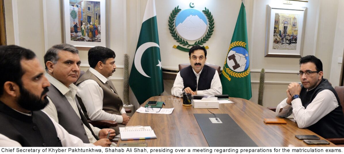 CS Shahab Ali Shah Reviews Matric Exam Arrangements