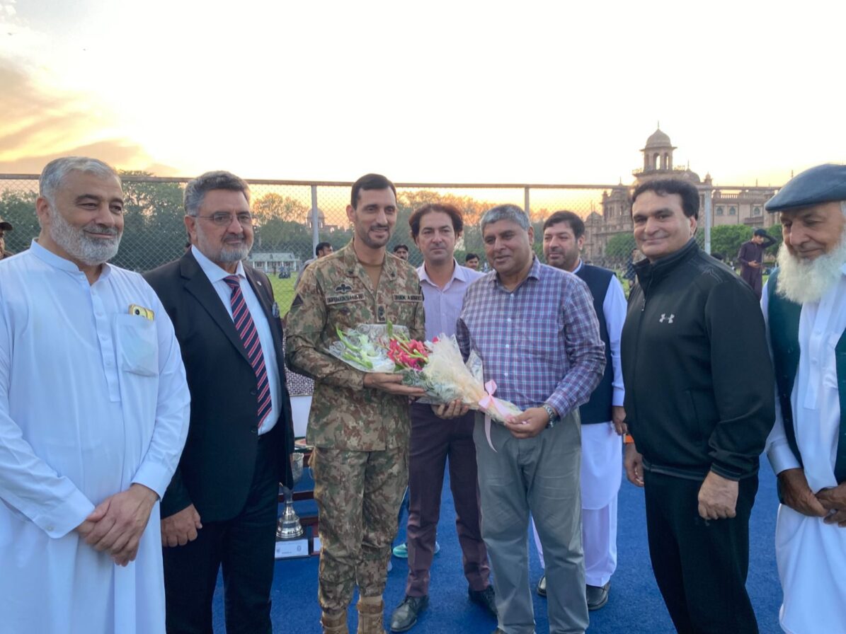 Brigadier Mubashir Abbasi Pays Tribute to Armed Forces at Hockey Event