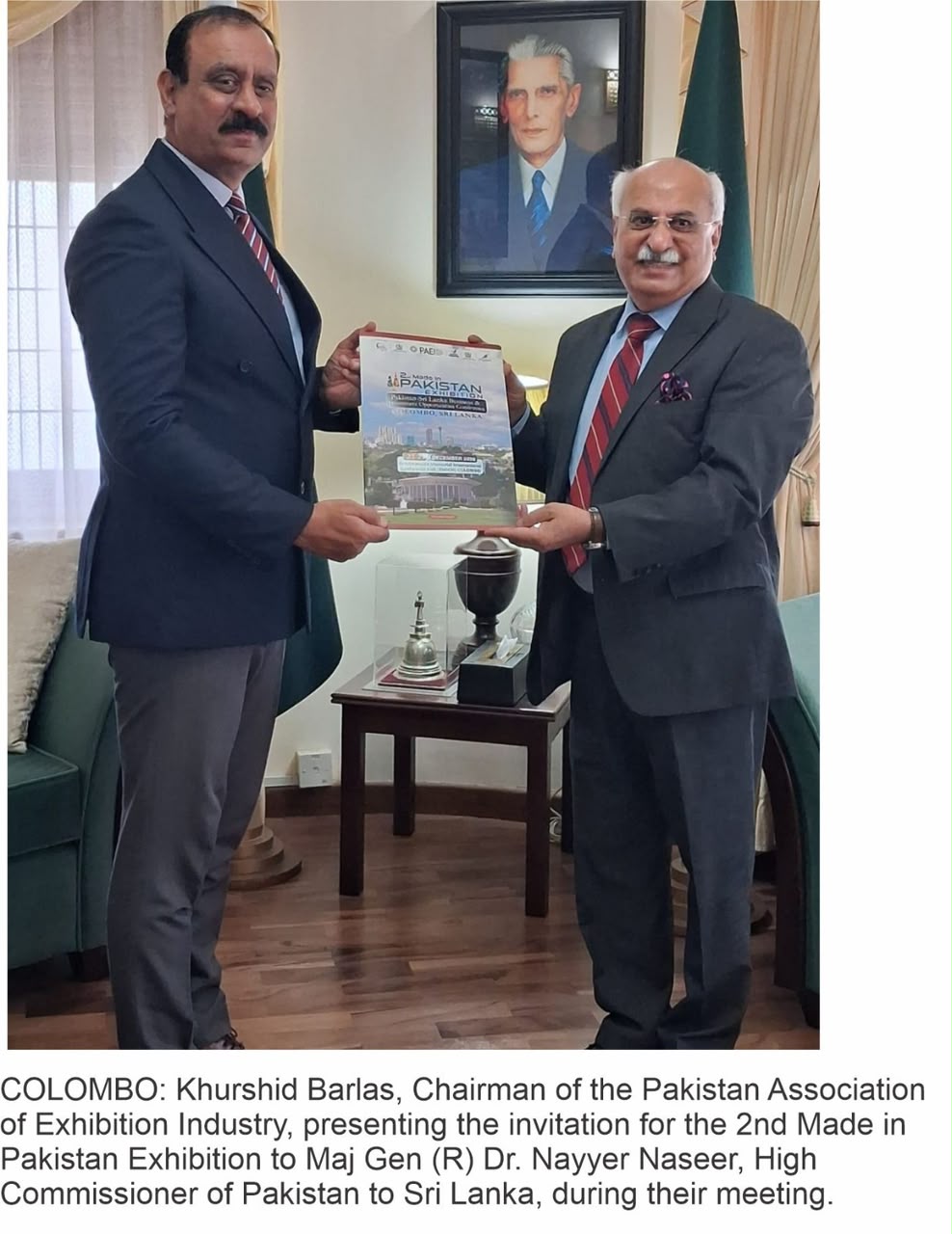 Khurshid Barlas Invites High Commissioner to Colombo Expo