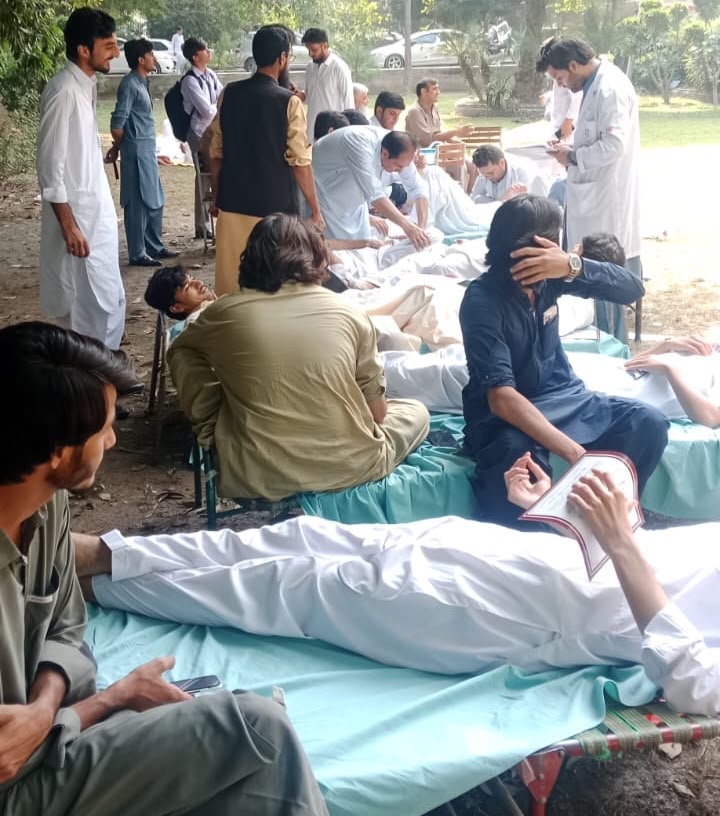 70 Students Donate Blood at Hamza Foundation Camp