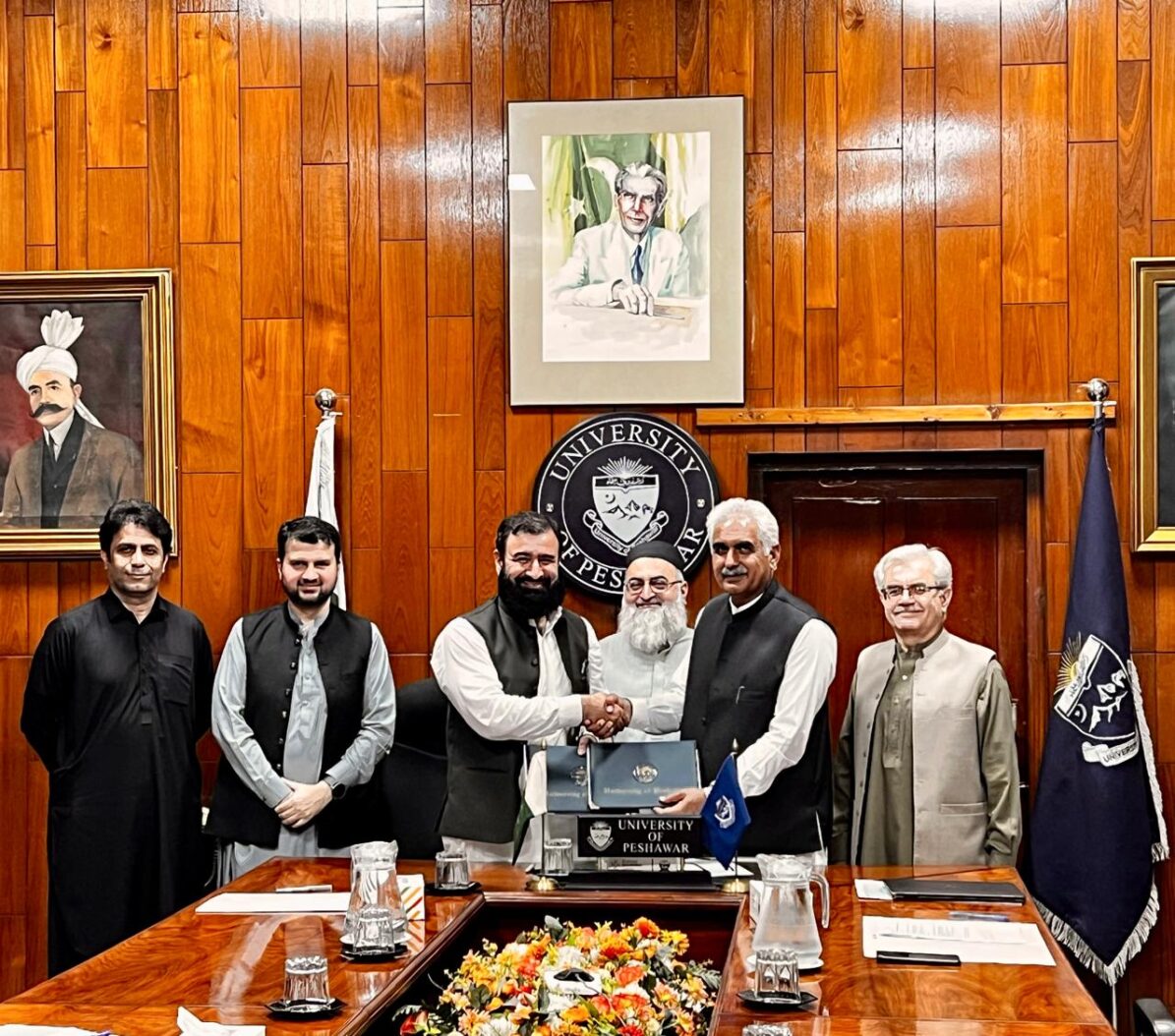 Prof. Gul Muhammad Khan, Prof. Johar Ali Sign MoU for AI Training & Cyber Security
